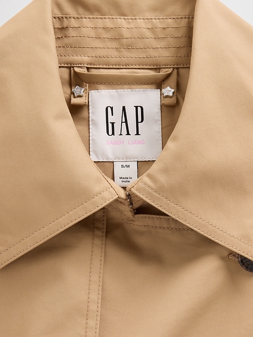 Image number 5 showing, Gap × Sandy Liang Bow-Back Trench Coat