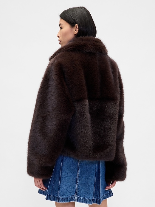 Image number 2 showing, Gap × Sandy Liang Vegan Fur Half-Zip Pullover