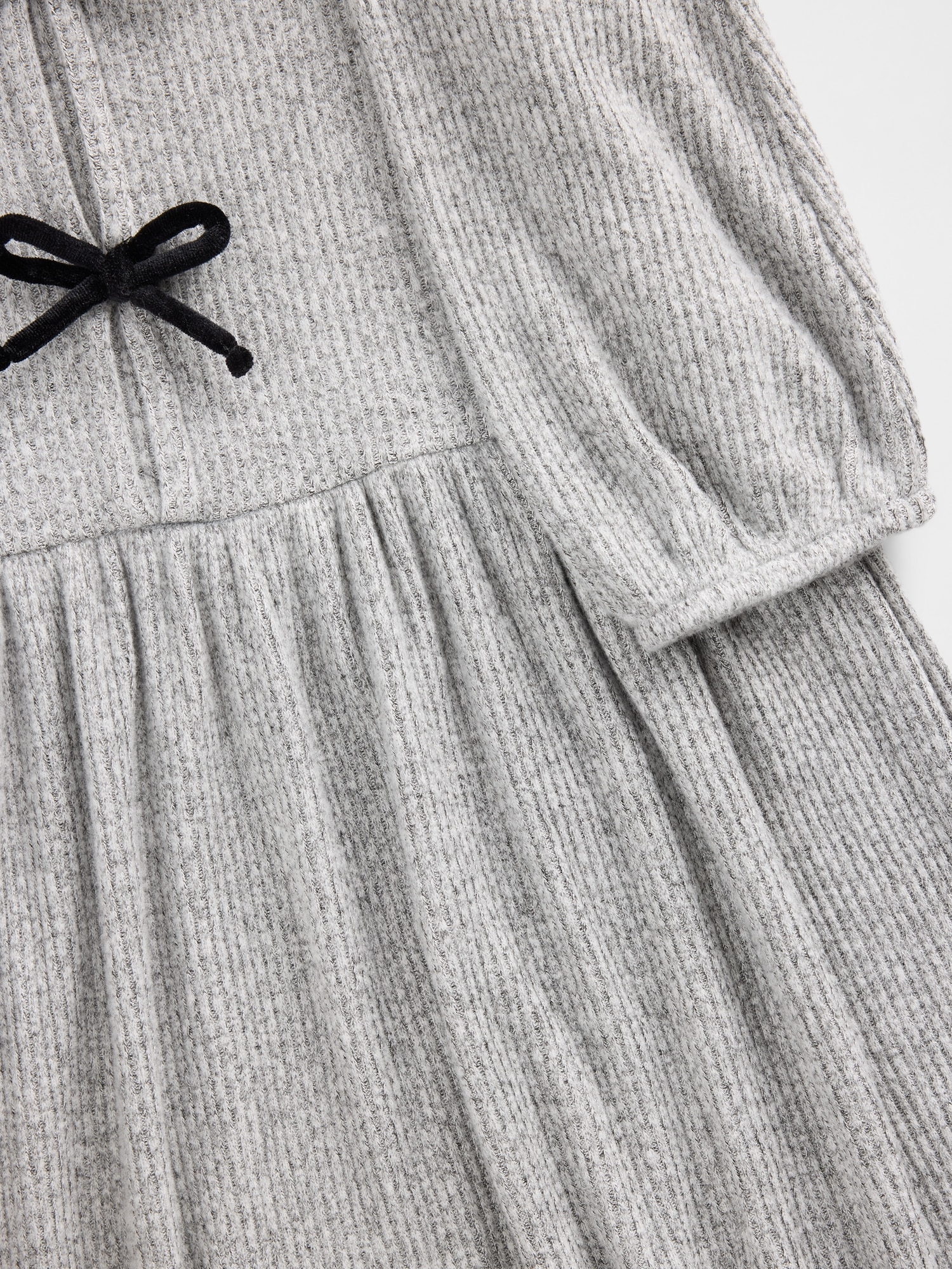 Kids Softspun Rib Bow-Front Dress