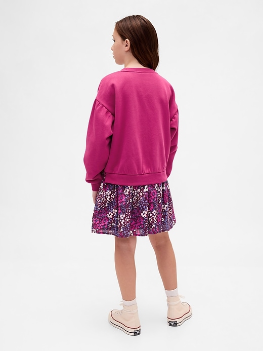 Image number 3 showing, Kids VintageSoft Pleated Sweatshirt Dress