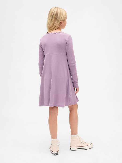 Image number 3 showing, Kids Rib Henley Dress