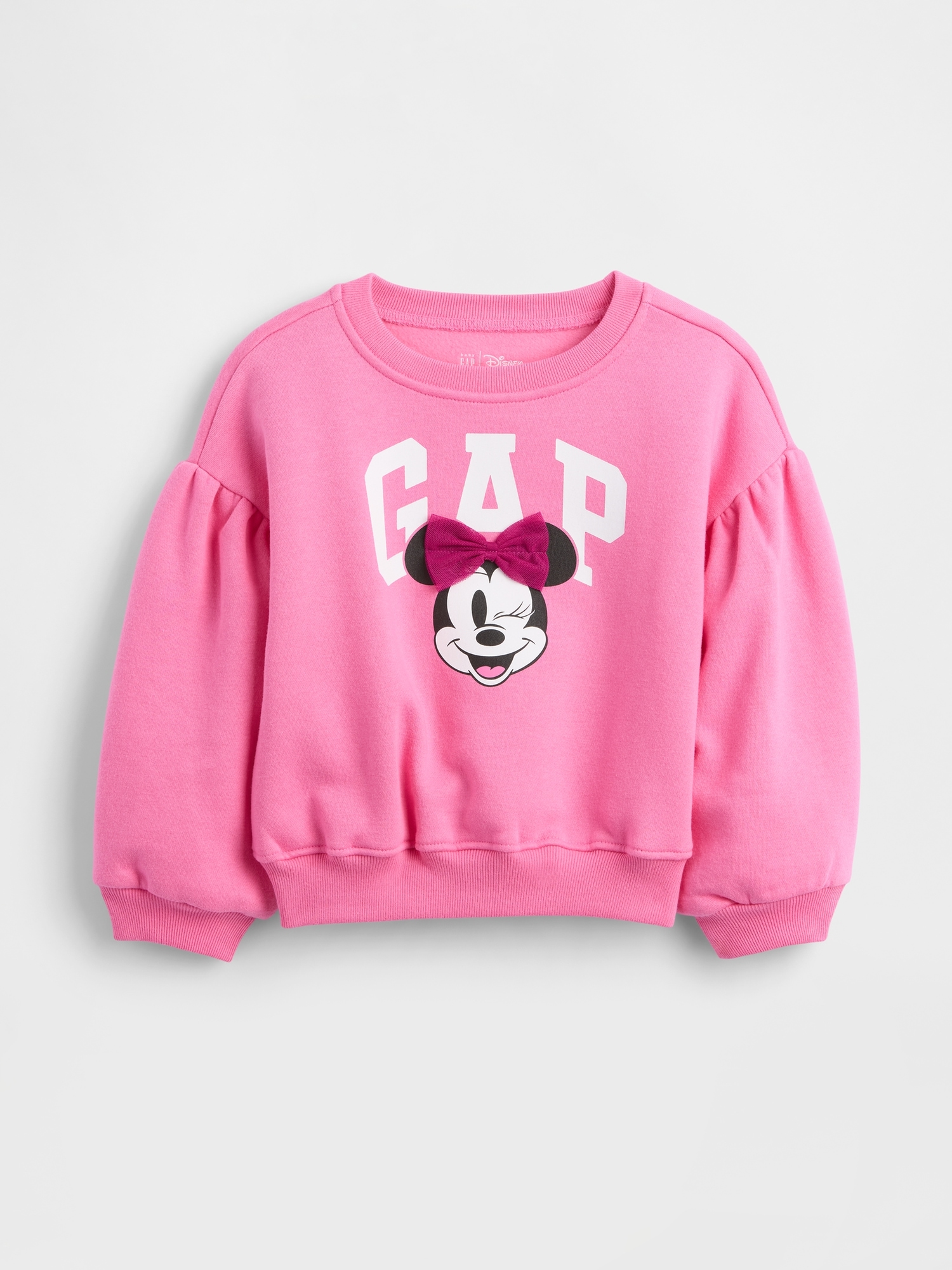 Gap × Disney Baby & Toddler VintageSoft Logo Bubble Sweatshirt - Love Letter Pink