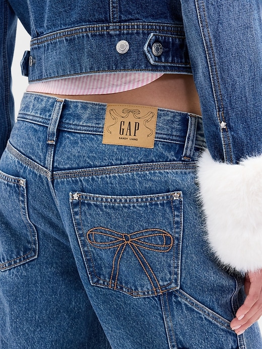 Image number 2 showing, Gap × Sandy Liang Low Rise ‘90s Loose Carpenter Jeans