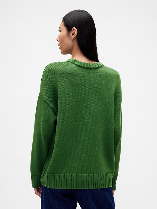 Image number 3 showing, 100% Cotton Oversized Sweater