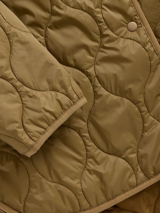 Image number 5 showing, Recycled Lightweight Oversized Quilted Liner Jacket