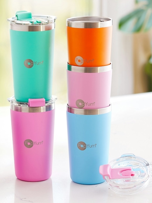 Image number 3 showing, PopYum Kids Insulated Stainless Steel Cup 2-Pack