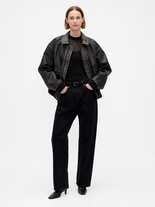 Image number 2 showing, High-Neck Sheer Sweater