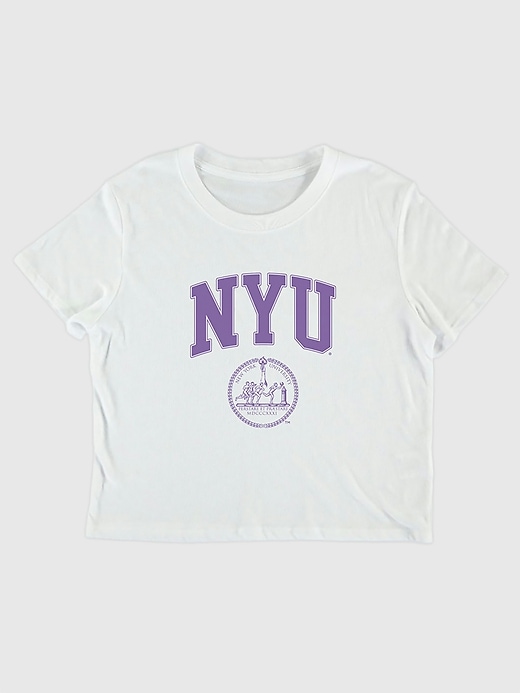 Image number 1 showing, NYU College Crest Crop T-Shirt