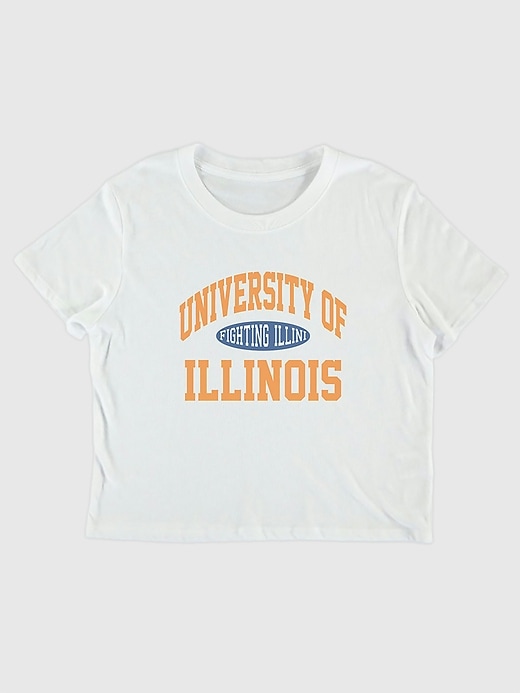 Image number 1 showing, University of Illinois Vintage Fighting Illini Crop T-Shirt