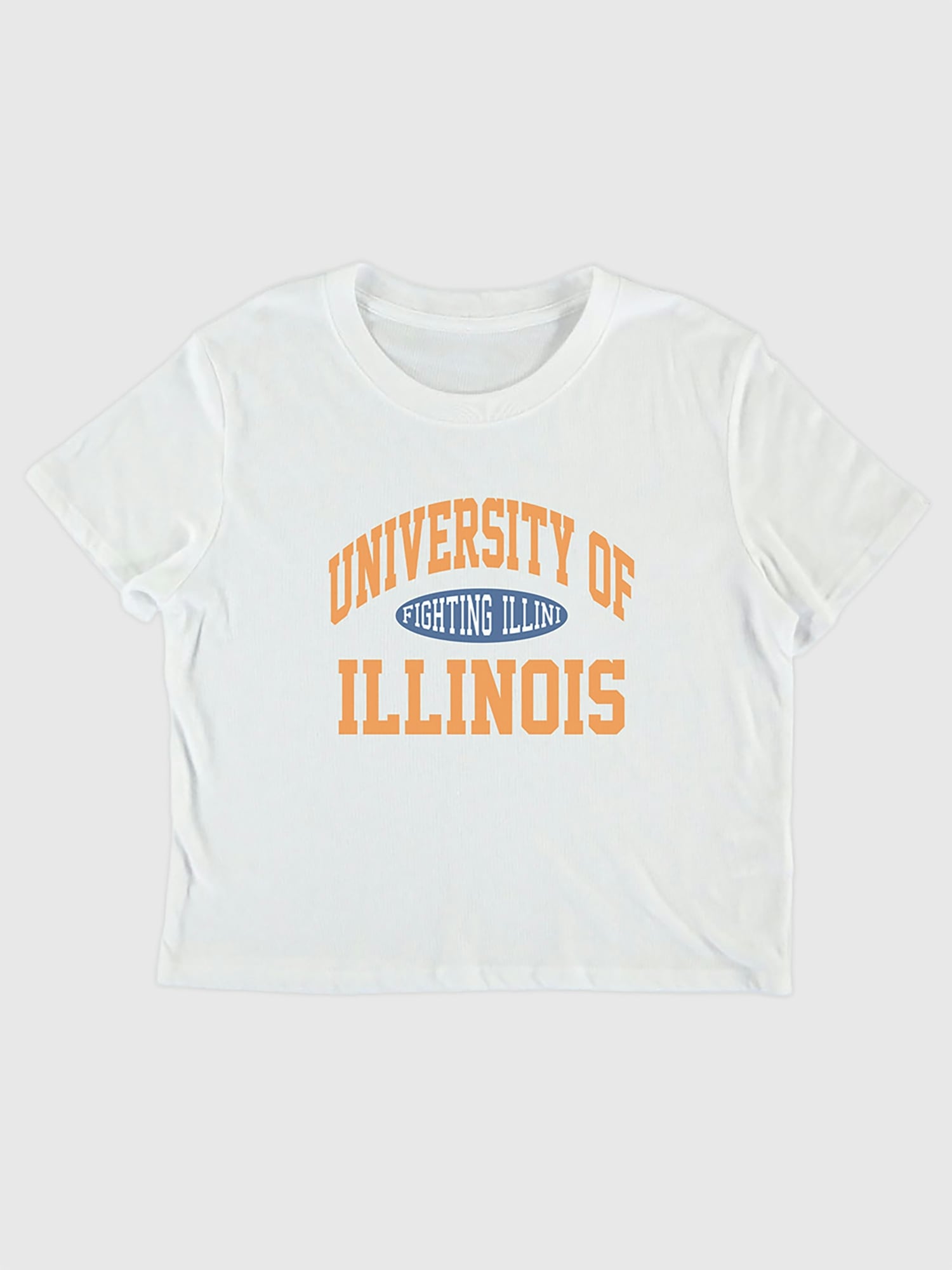 University of Illinois Vintage Fighting Illini Crop T-Shirt - White