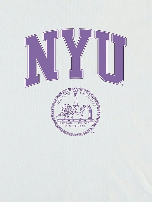 Image number 2 showing, NYU College Crest Crop T-Shirt