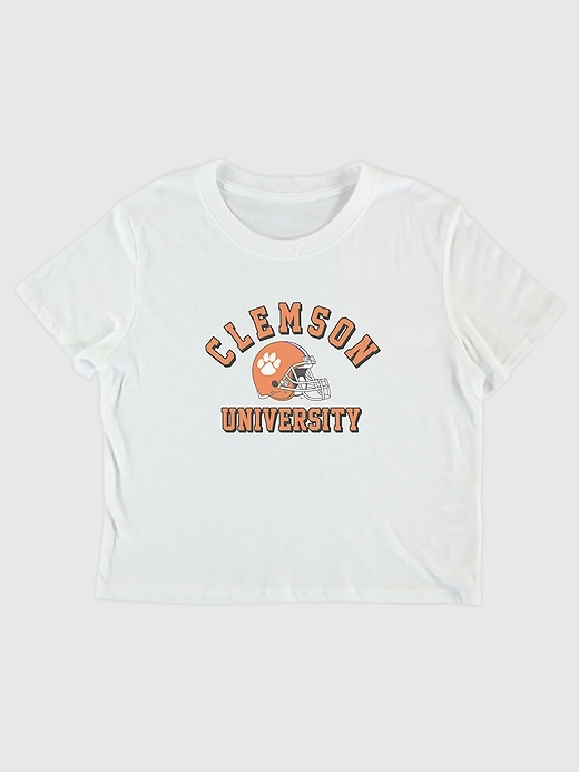 Image number 1 showing, Clemson University Football Vintage Crop T-Shirt