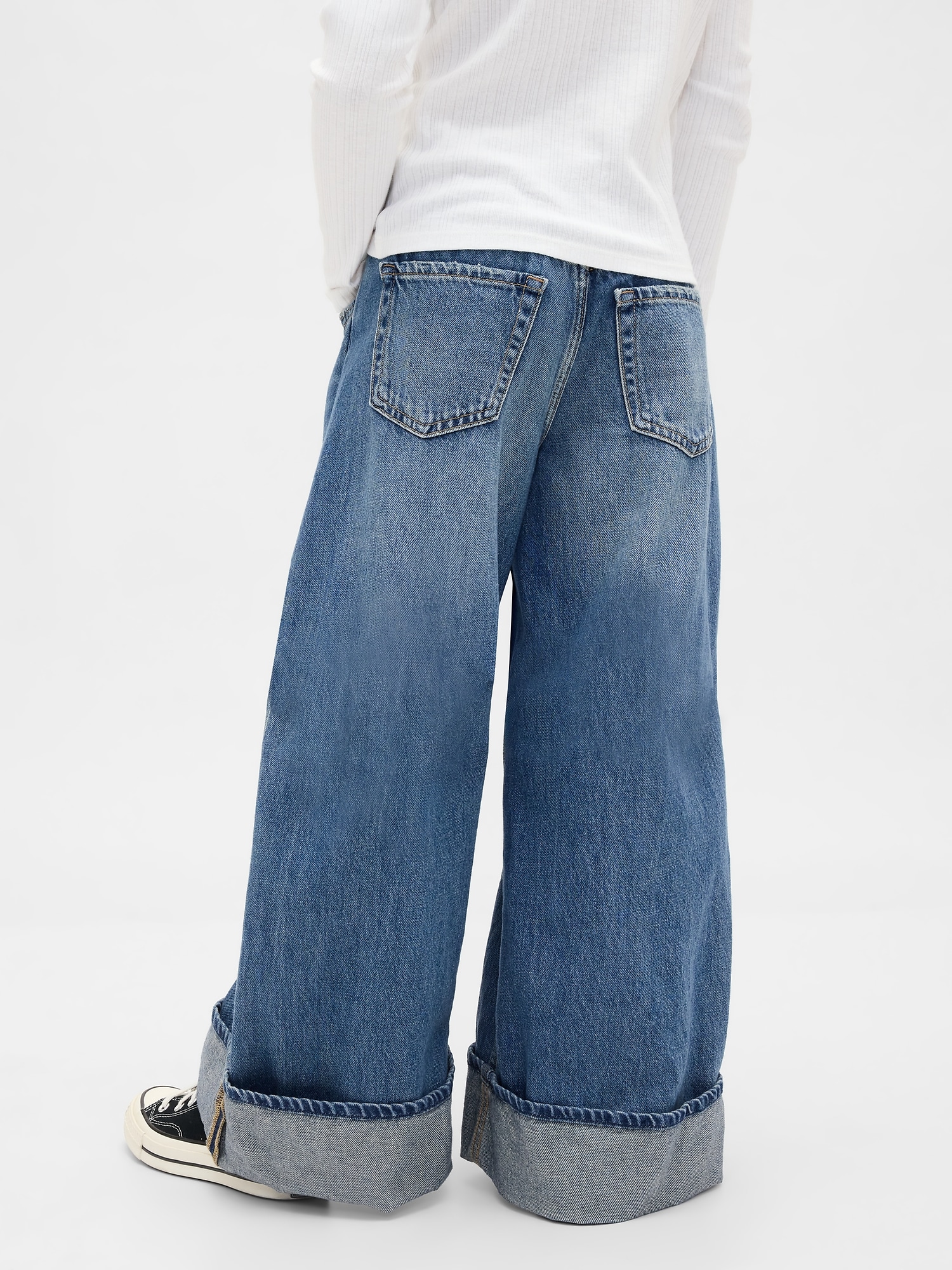 Kids Low Rise Easy Wide-Leg Baggy Jeans