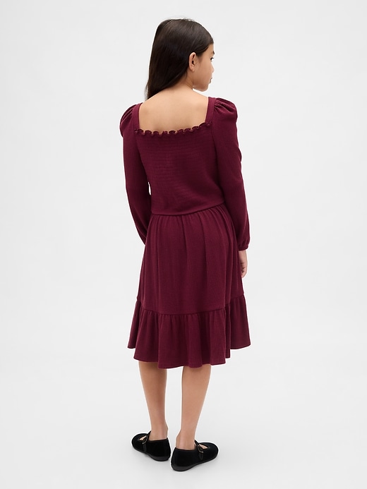 Image number 3 showing, Kids Softspun Smocked Square-Neck Dress