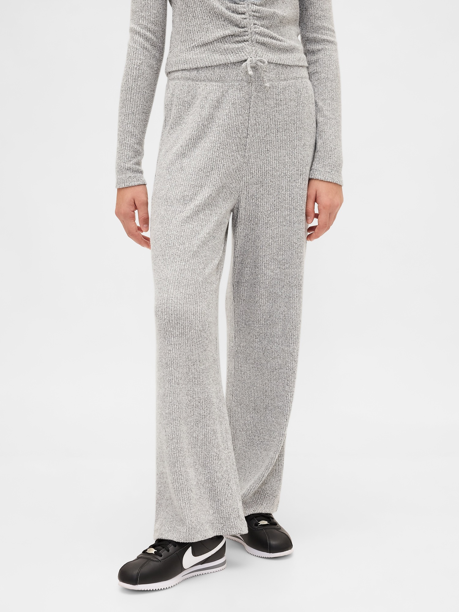 Детские брюки Gap Softspun Rib Wide-Leg — фото 3
