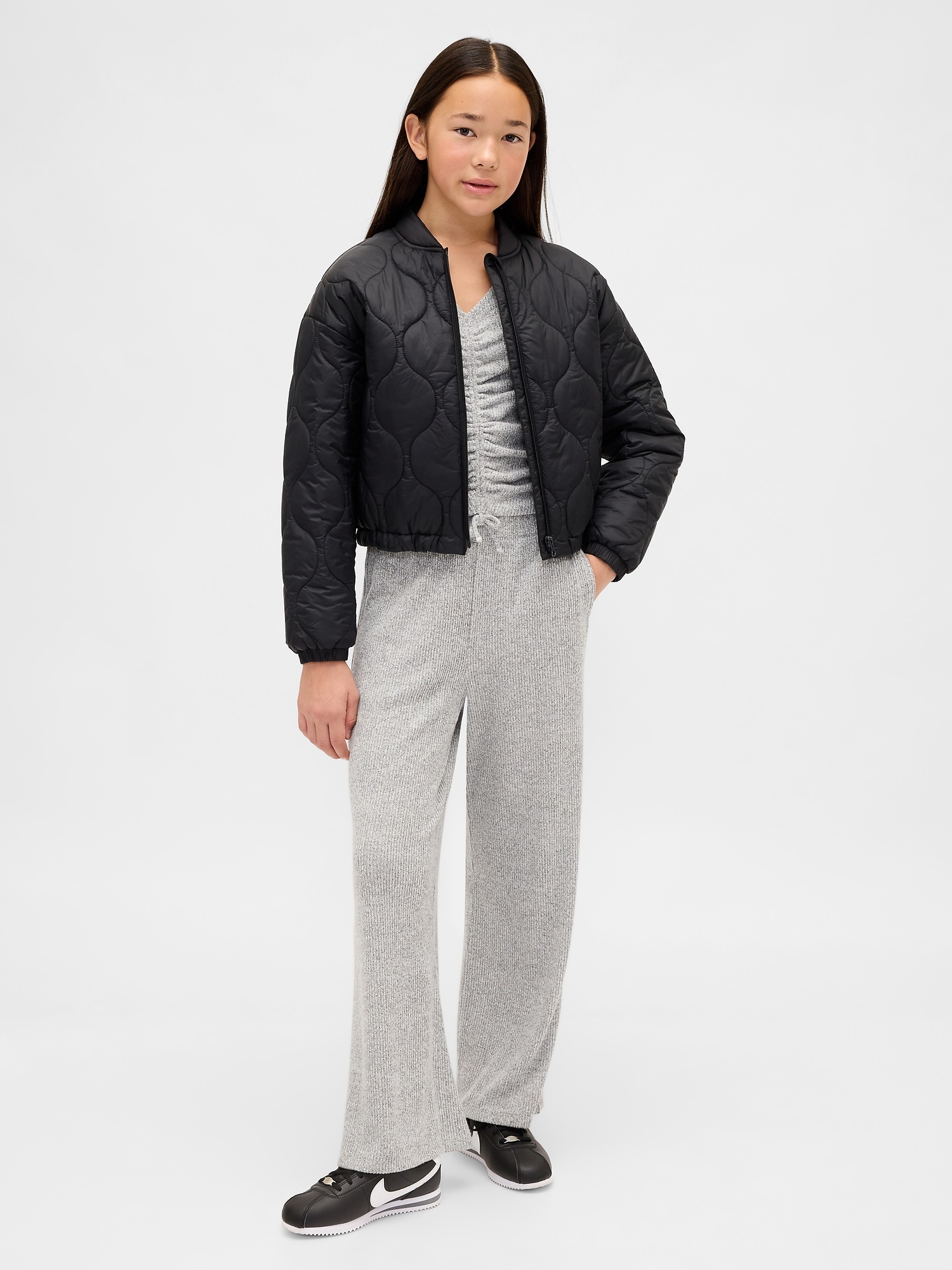 Детские брюки Gap Softspun Rib Wide-Leg