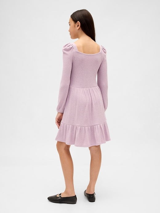 Image number 3 showing, Kids Softspun Smocked Square-Neck Dress