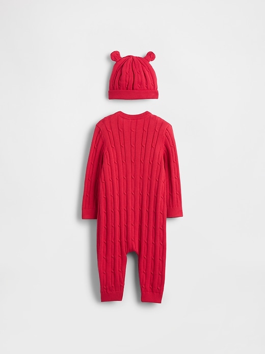 Image number 2 showing, Baby Cable-Knit One-Piece Outfit Set
