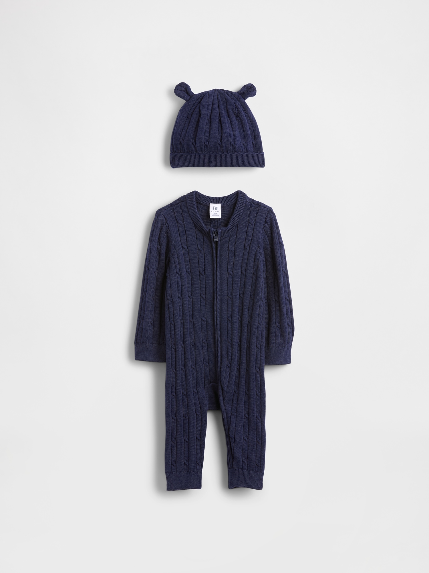 Gap Baby Cable-knit One-piece Outfit Set In Blue