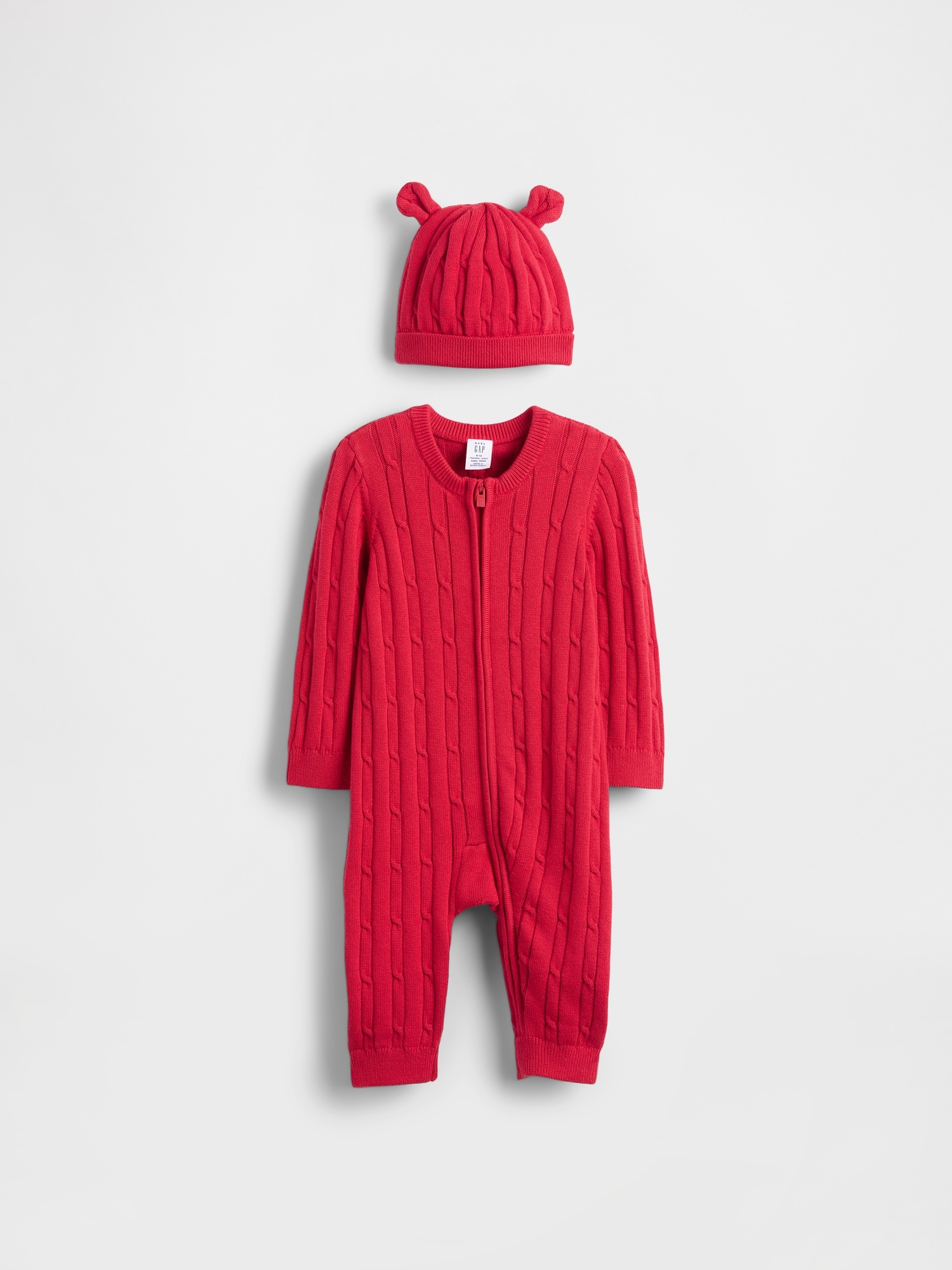 Gap Baby Cable-knit One-piece Outfit Set In Red