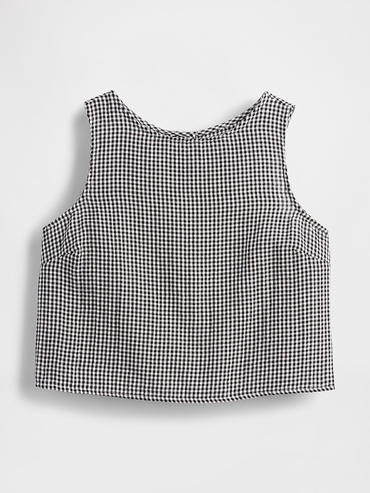 Image number 5 showing, Cotton Gauze Crop Shell Top