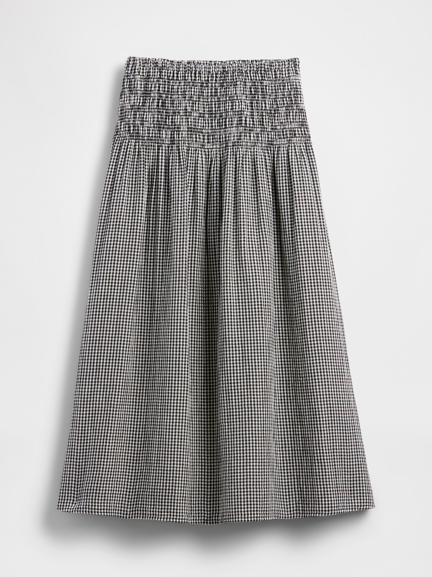 Cotton Gauze Smocked-Waist Maxi Skirt