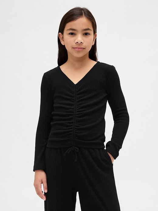 Image number 1 showing, Kids Softspun Rib Ruched Top