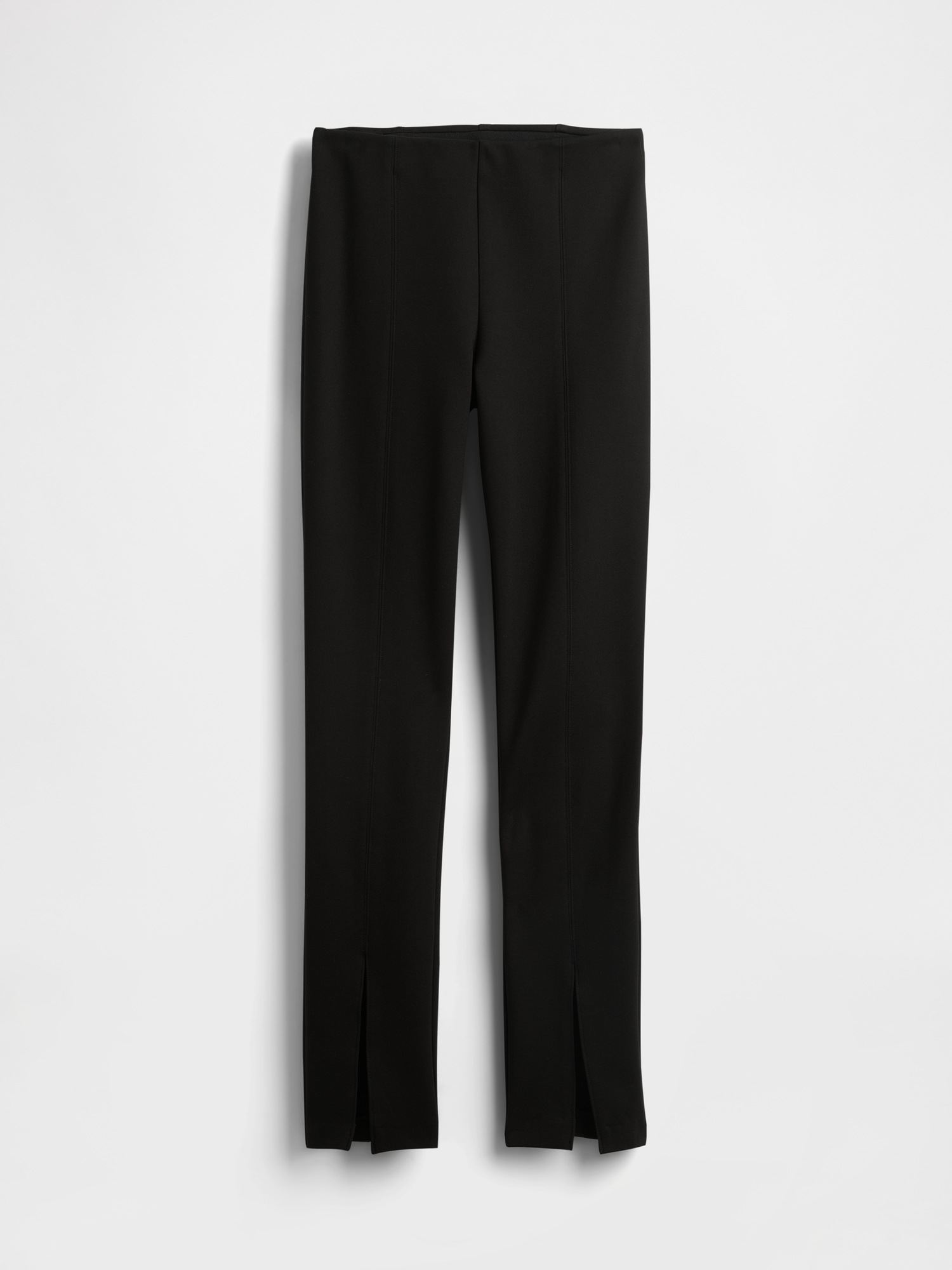Женские брюки Gap High Rise Double Knit Split-Hem Flare, цвет: Чёрный — фото 6