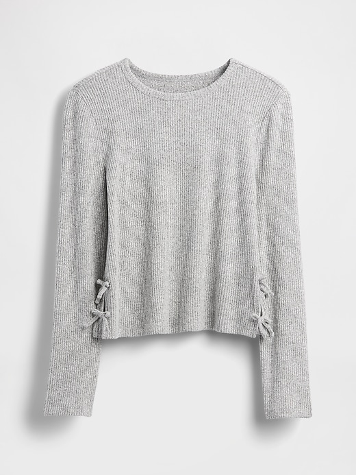 Image number 2 showing, Kids Softspun Rib Side-Tie Sweater Top