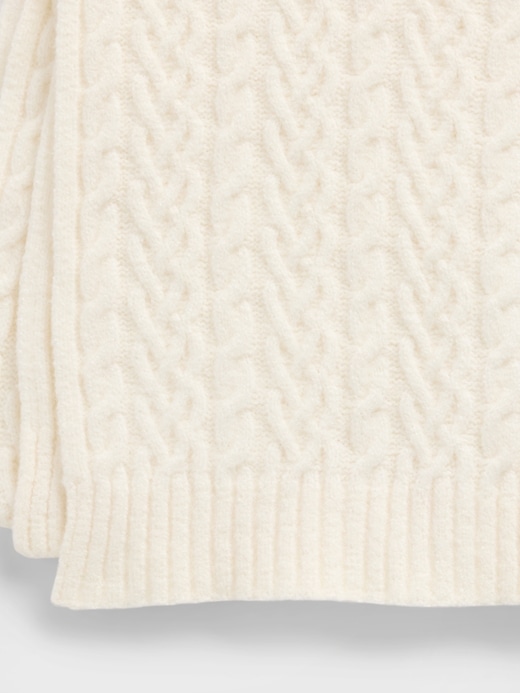 Image number 3 showing, CashSoft Cable-Knit Scarf