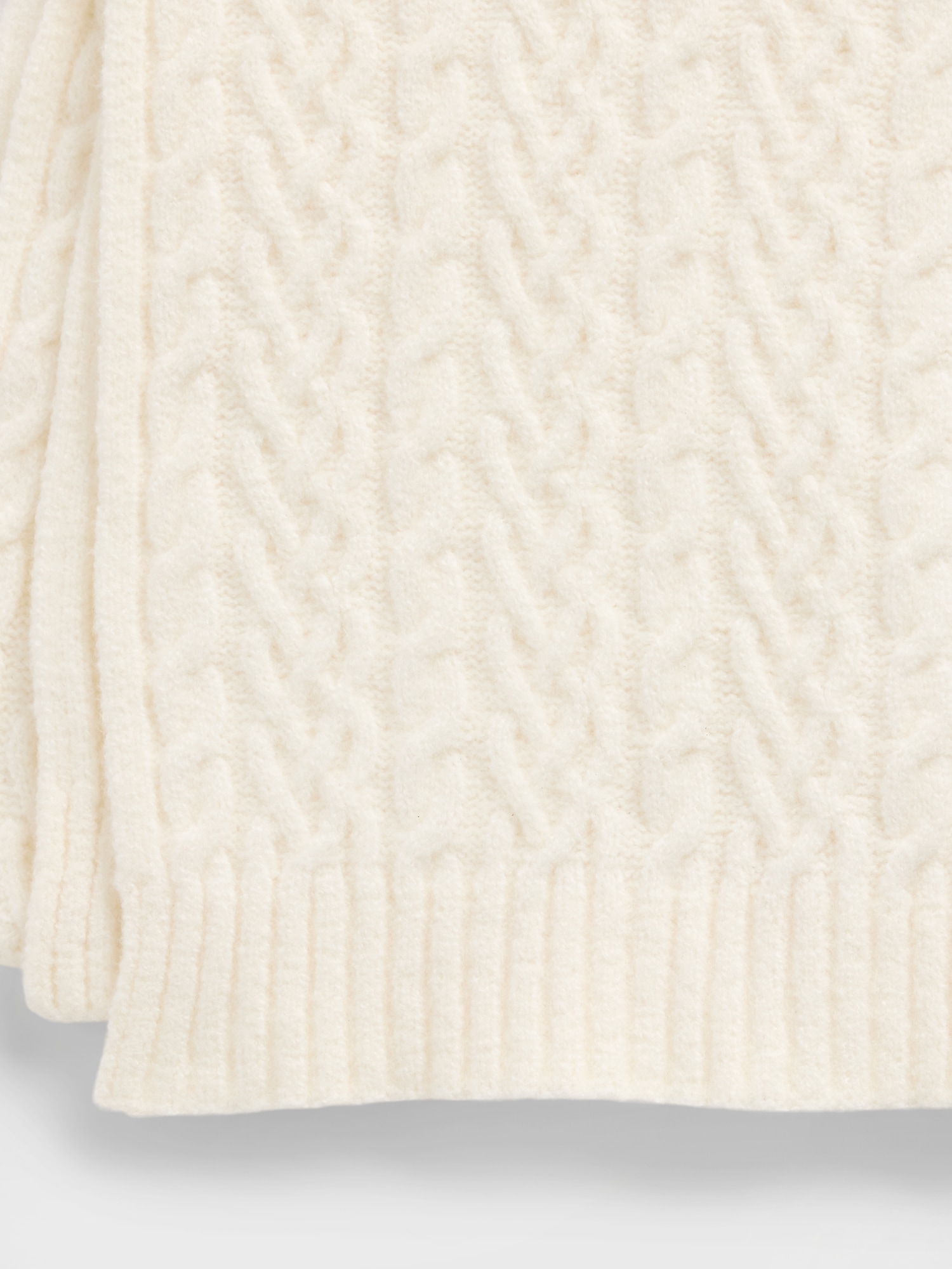 CashSoft Cable-Knit Scarf