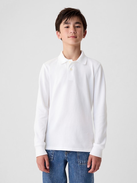 Kids Organic Cotton Uniform Polo Shirt