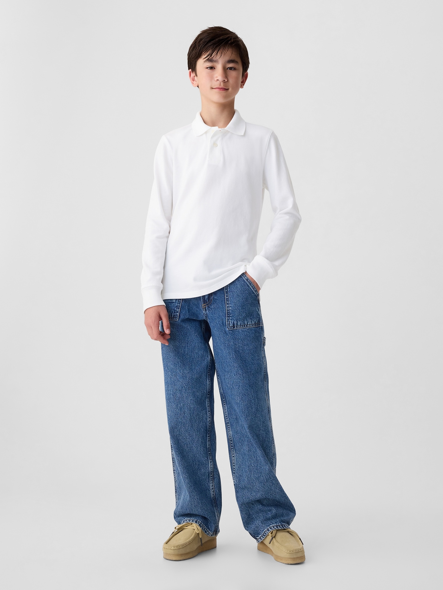 Kids Organic Cotton Uniform Polo Shirt