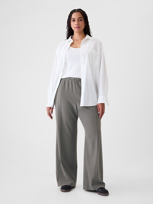 Image number 5 showing, Wide-Leg Seamed Easy Pants
