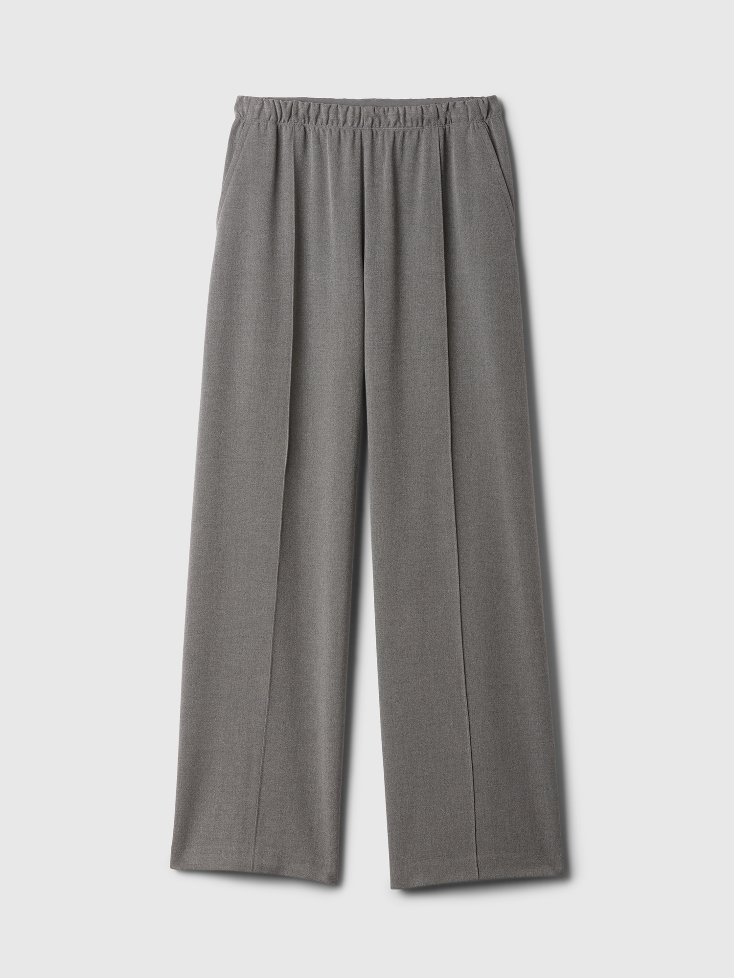 Wide-Leg Seamed Easy Pants