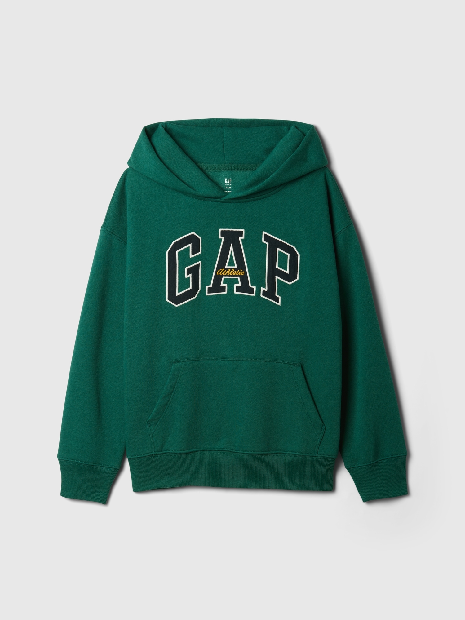 Kids VintageSoft Athletic Logo Hoodie - Balsam Green