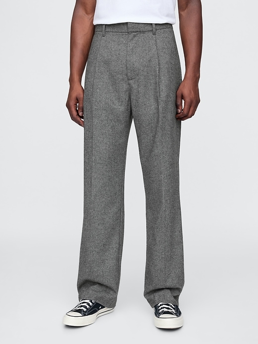 365 Wool-Blend Relaxed Trousers | Gap