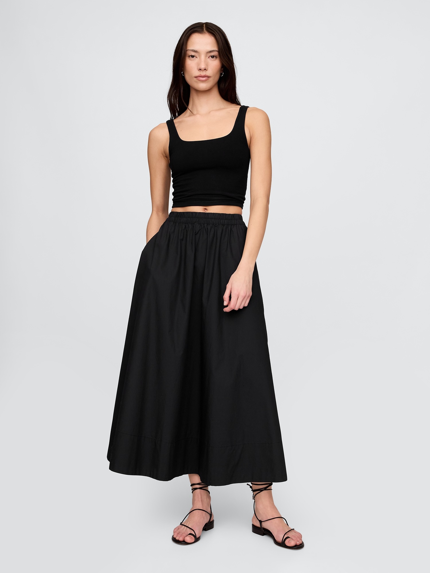 Женские юбки Gap Poplin Maxi Skirt