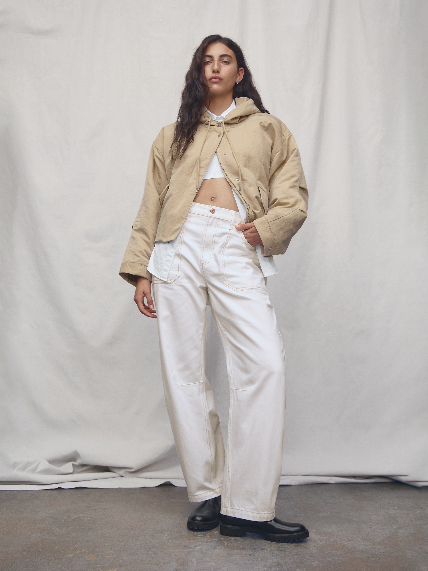 High Rise Barrel Carpenter Jeans