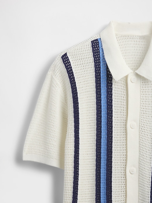 Image number 6 showing, Kids Relaxed Crochet Shirt