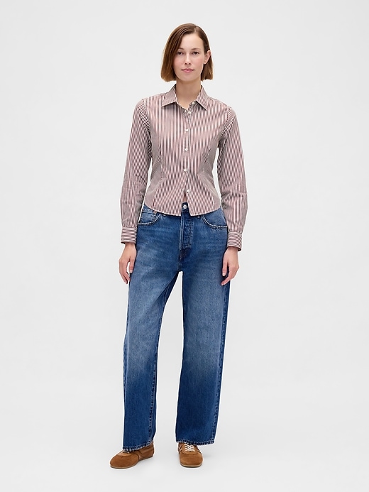 Image number 2 showing, Organic Cotton Fitted Crop Shirt