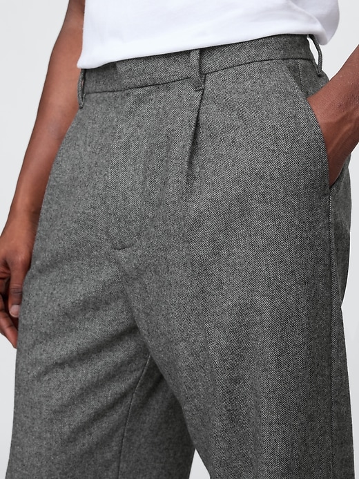 365 Wool-Blend Relaxed Trousers | Gap