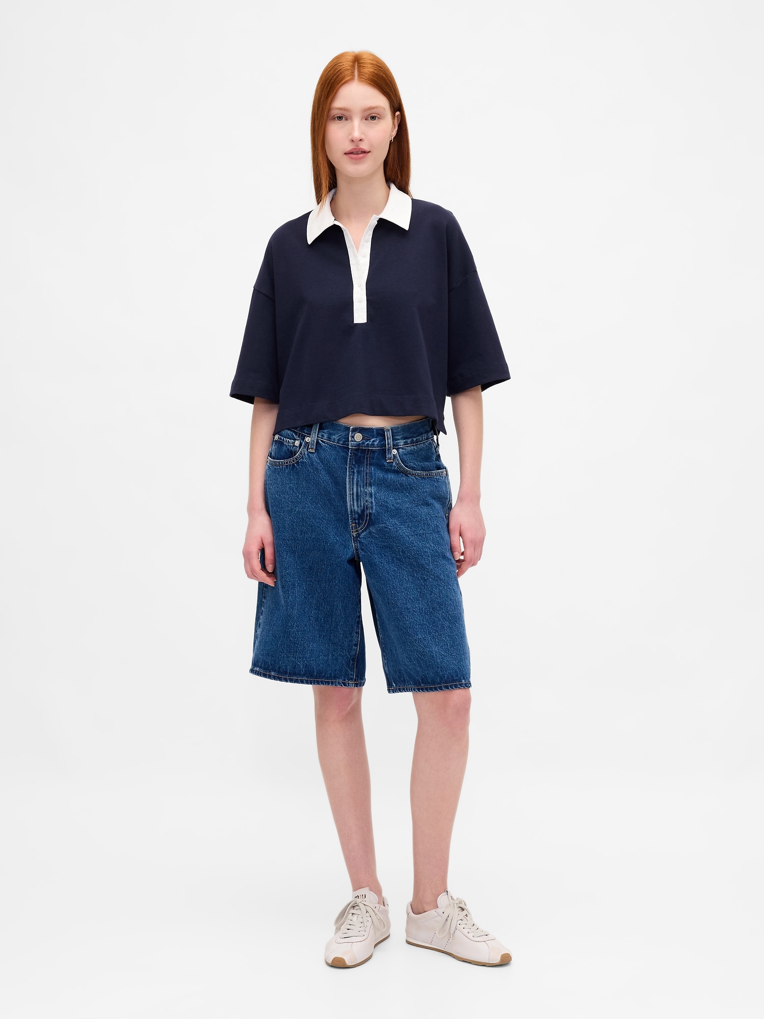 Organic Cotton VintageSoft Heavyweight Crop Polo Shirt