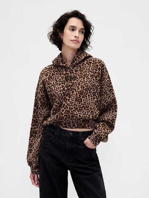 Image number 1 showing, VintageSoft Crop Logo Hoodie