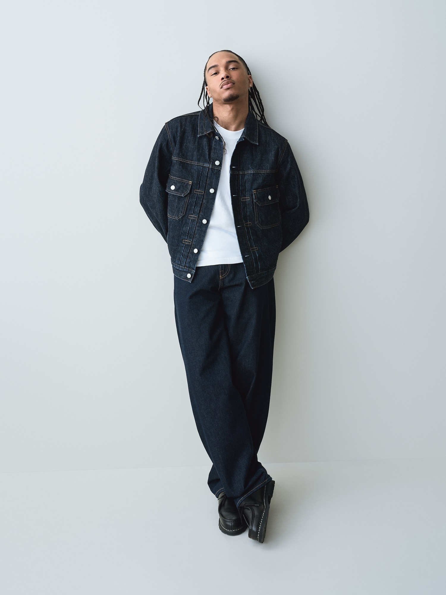 Мужская куртка Gap Heavyweight Denim Jacket, цвет: Dark Rinse — фото 6