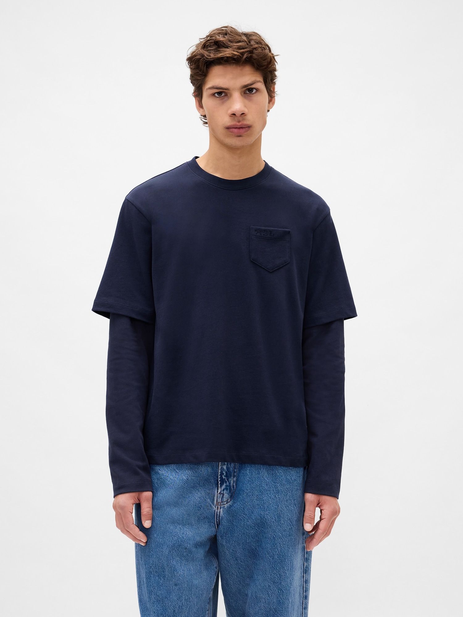 Gap × Sandy Liang Adult Heavyweight Organic Cotton Layered T-Shirt