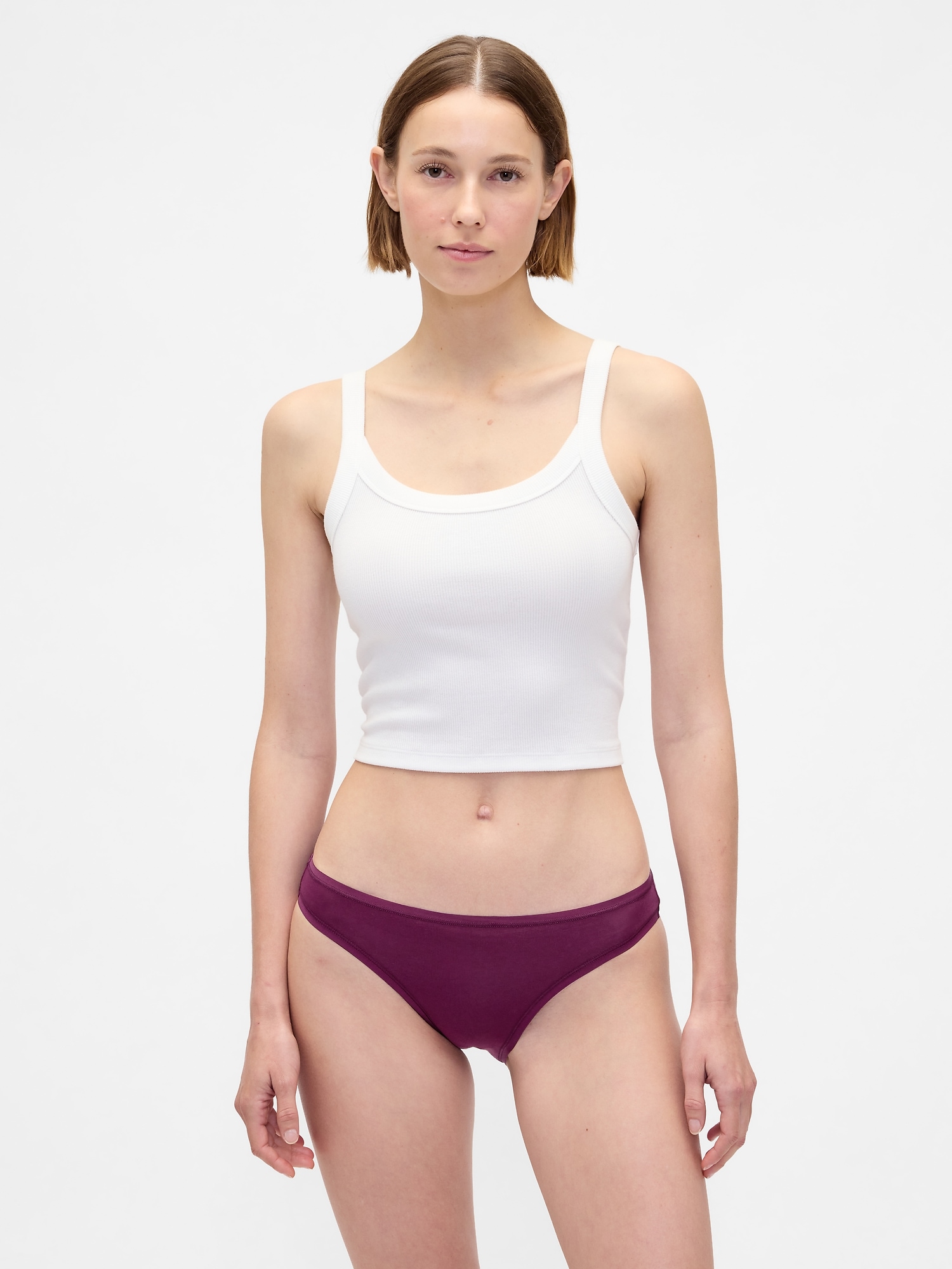 Organic Stretch Cotton Bikini - Tuscan Red