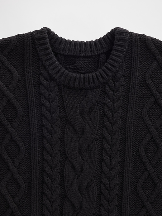 Image number 2 showing, Cable-Knit Mini Sweater Dress