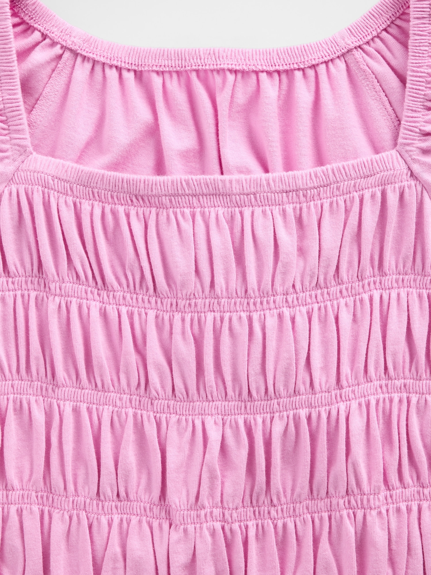 Kids Smocked Square-Neck Top