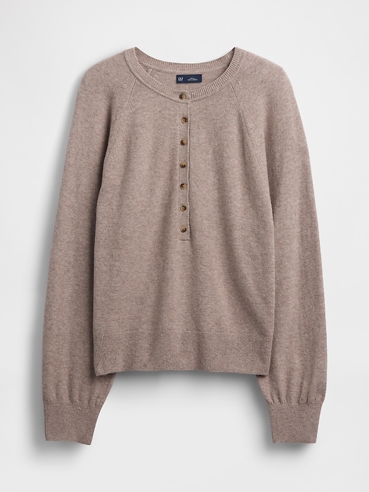 Image number 5 showing, CashSoft Henley Sweater